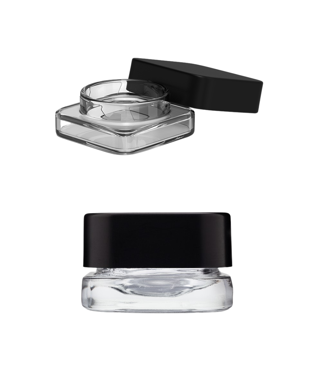 3g Square Glass Dab Container